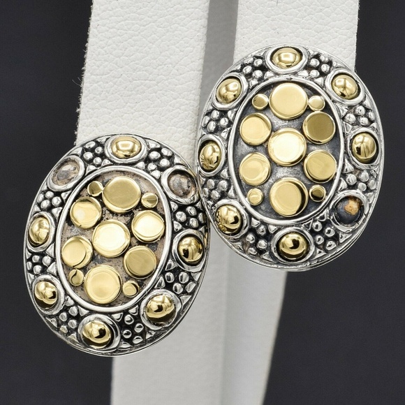 John Hardy Jewelry - *SOLD* John Hardy Sterling Silver / 18K Yellow Gold Jaisalmer Dot Earrings